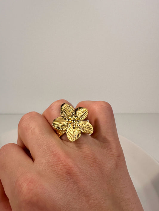 Golden Flower Ring