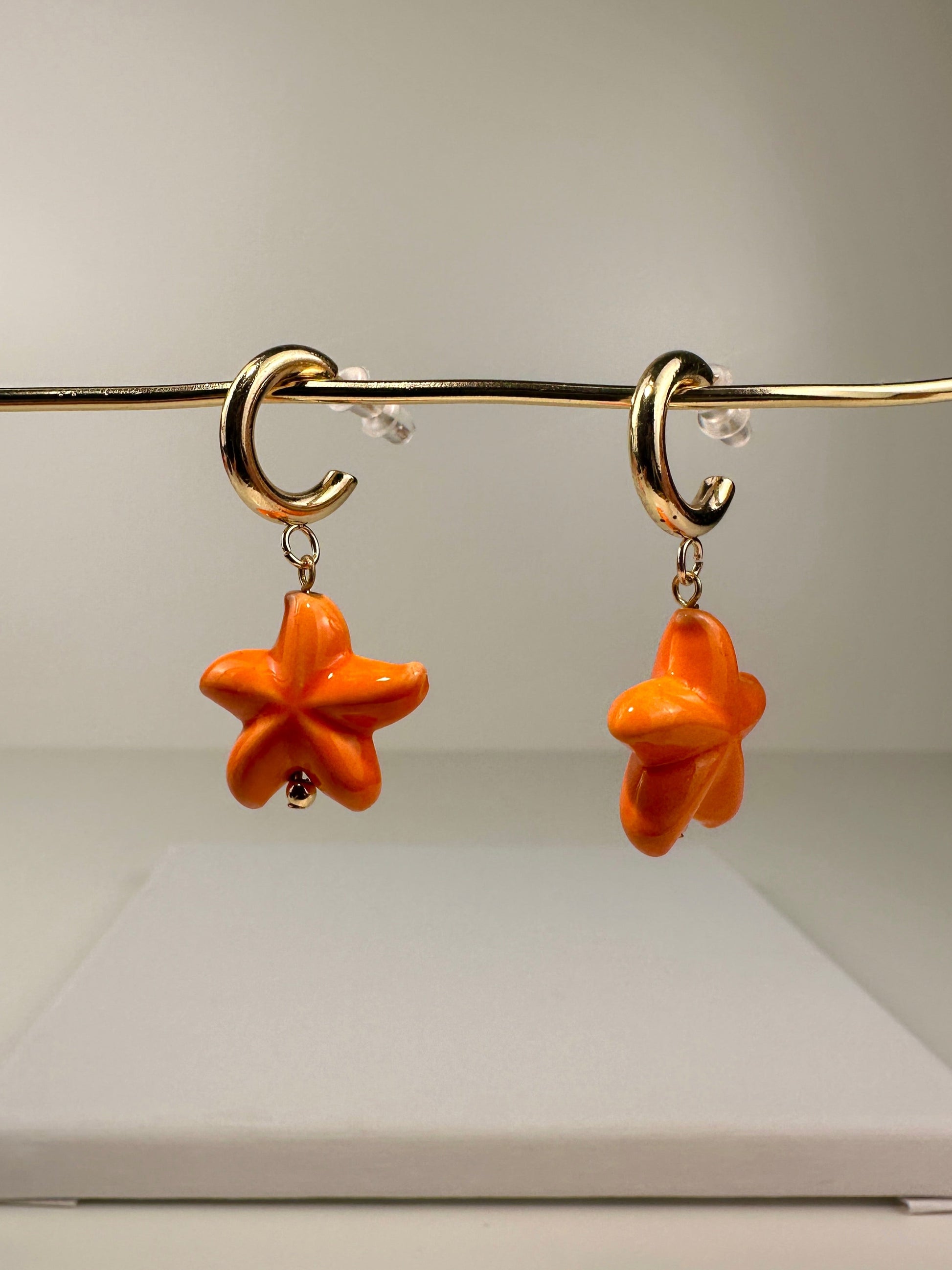 Tangerine Star Earrings