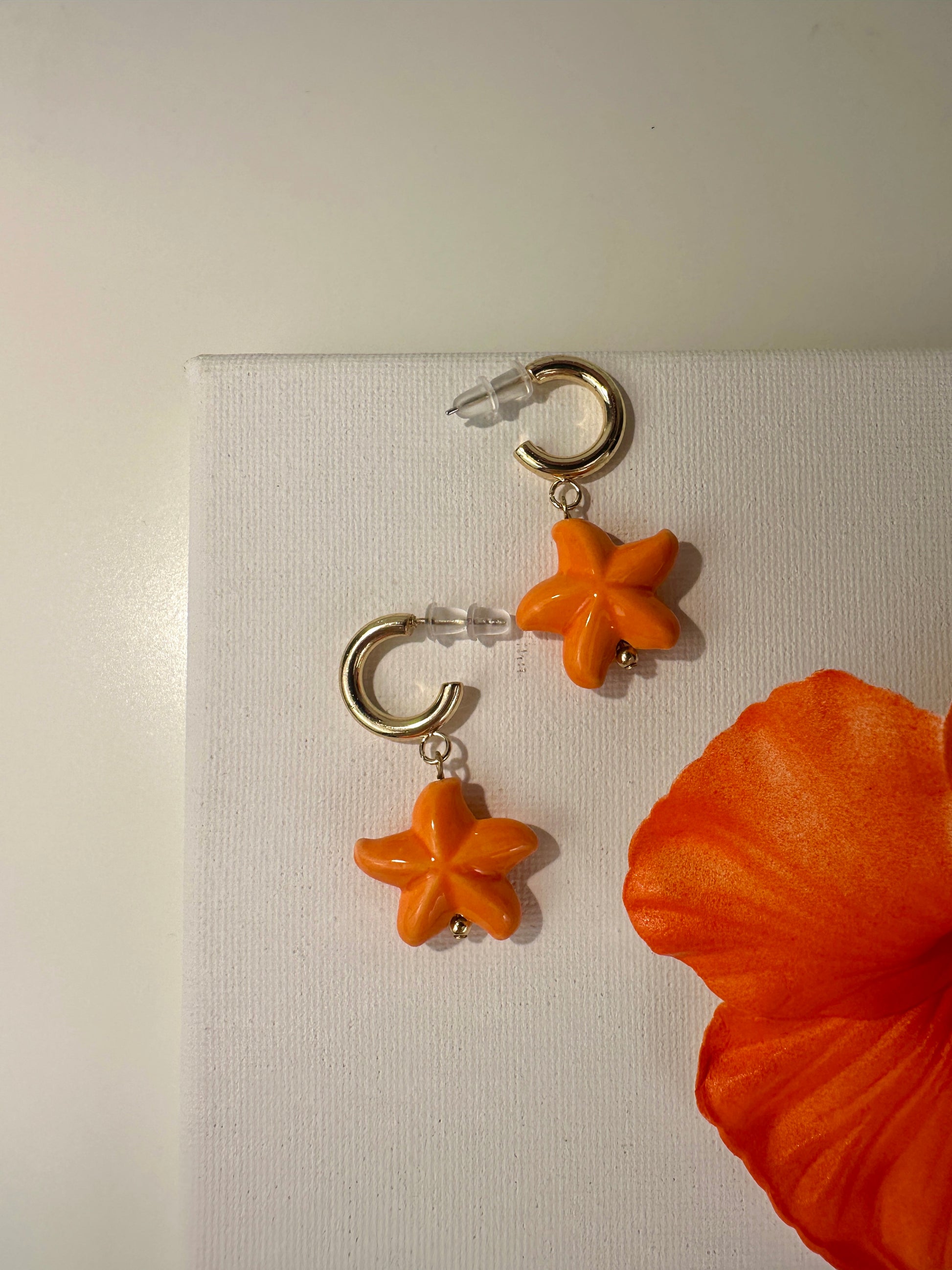 Tangerine Star Earrings